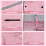 Pink Waterproof Dog Raincoat - Reflective, Adjustable & Breathable for All Breeds - Image 3