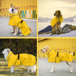 Bright Yellow Waterproof Dog Raincoat - Reflective, Adjustable & Windproof for All Breeds - Image 6