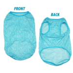 Light Blue Floral Mesh Dog Shirt - Breathable Summer Cooling Vest for All Breeds - Image 2