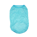 Light Blue Floral Mesh Dog Shirt - Breathable Summer Cooling Vest for All Breeds