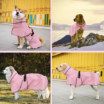 Pink Waterproof Dog Raincoat - Reflective, Adjustable & Breathable for All Breeds - Image 5