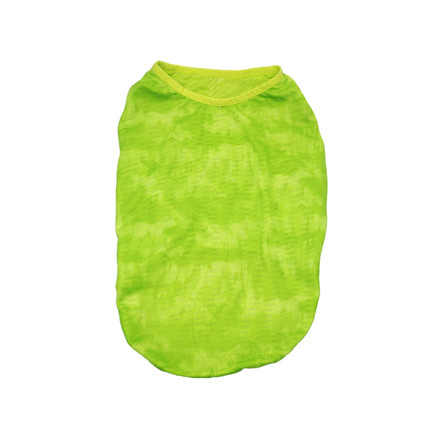 绿色正面 Breathable Mesh Dog T-Shirt Summer Cooling Sleeveless Top for Dogs (XS-XXL) - Image 1