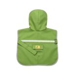 Green Hooded Dog Raincoat  Waterproof, Reflective & Adjustable with Snack Pocket