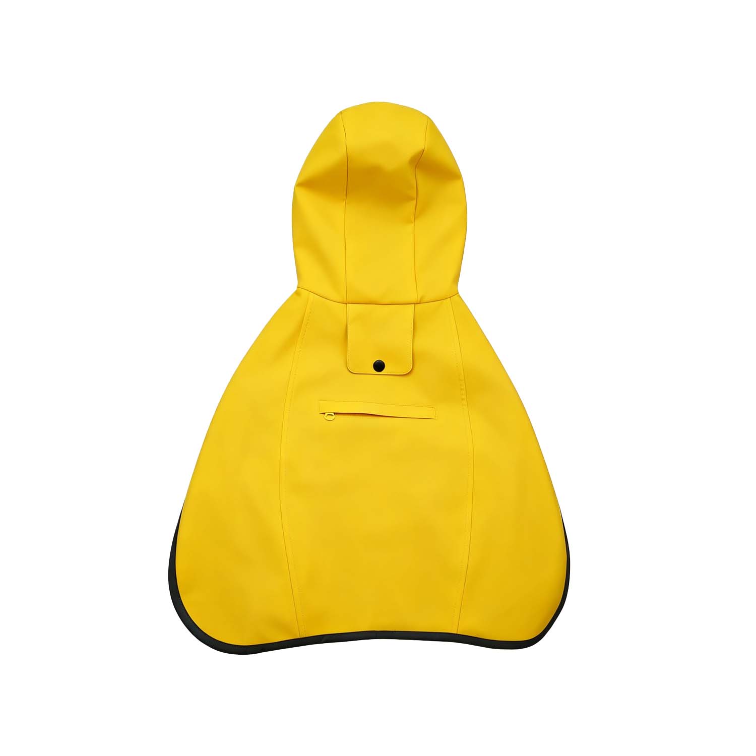 1 Bright Yellow Hooded Dog Raincoat - Waterproof, Adjustable & Leash-Friendly with Treat Pocket - Image 1