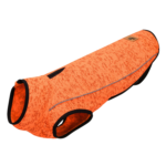Orange Heathered Fleece Dog Vest - Cozy Warmth, Reflective & Zip-Up for Fall/Winter - Image 3