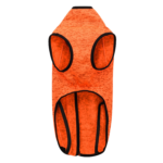 Orange Heathered Fleece Dog Vest - Cozy Warmth, Reflective & Zip-Up for Fall/Winter - Image 2