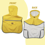 Sunny Yellow Hooded Dog Raincoat - Waterproof, Reflective & Adjustable with Treat Pocket - Image 3