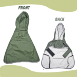 Army Green Dog Raincoat - Waterproof, Adjustable & Leash-Friendly with Treat Pocket - Image 2