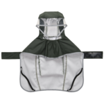 Army Green Full-Cover Dog Raincoat - Waterproof, Reflective with Clear Face Shield & Leash Hole - Image 4