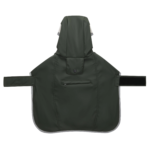 Army Green Full-Cover Dog Raincoat - Waterproof, Reflective with Clear Face Shield & Leash Hole - Image 3