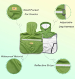 Green Hooded Dog Raincoat  Waterproof, Reflective & Adjustable with Snack Pocket - Image 4