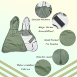 Army Green Dog Raincoat - Waterproof, Adjustable & Leash-Friendly with Treat Pocket - Image 3