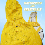 Bright Yellow Hooded Dog Raincoat - Waterproof, Adjustable & Leash-Friendly with Treat Pocket - Image 3
